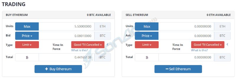 Các phương thức nạp tiền phổ biến trên Bittrex